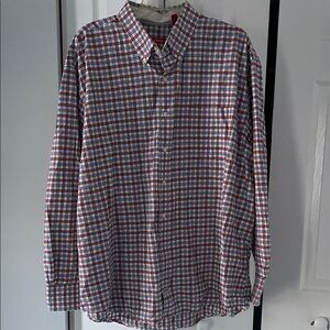 IZOD Men’s Plaid Button-Down Shirt | Long Sleeve | Size XXL